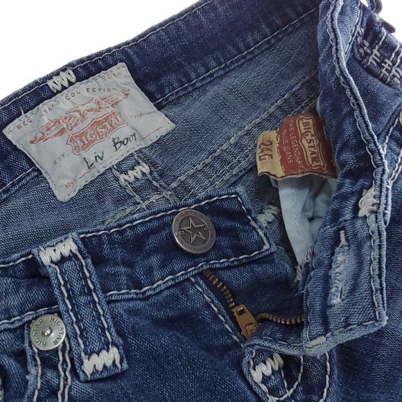 Big Star Liv Distressed Raw Hem Denim Shorts - Picture 5 of 11